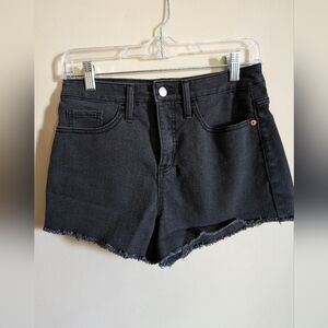 Wild Fable high waisted black denim shorts (6)